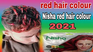 #Red #hair #color #Tuturial In Hindi || Cap  Highlights Hair Color HAIR CHERRY RED hair Men's