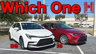 2024 Toyota Corolla Se or Le Which One is Better :All Specs & Test Drive