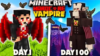 I Survived 100 Days as VAMPIRE 🧛 in  Hardcore Minecraft (Hindi)