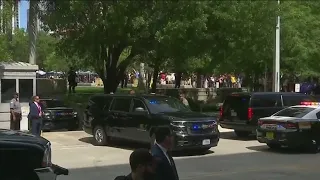 Trump motorcade leaves court after pleading not guilty