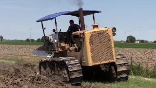 Old Caterpillar D8H turbo + Nardi plowing - Pure engine sound & cab view