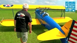 The biggest RC BOEING-STEARMAN PT-17 62% BIPLANE AIRCRAFT FRANS THANGE EUROFLUGTAG AERO CLUB RHEIDT