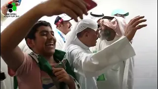 فيديو 🎥 || احتفالية النجم المونديالي محمد كرم بعد فوز العربي على القادسية بديربي الكويت 💚