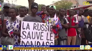 Pro-Russia protesters rally in Central African Republic