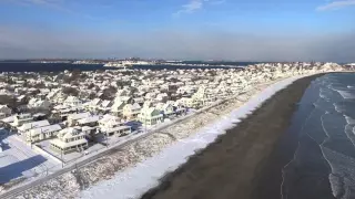 DJI PHANTOM 3 STANDARD SNOW FLIGHT, HULL MA JAN 2016