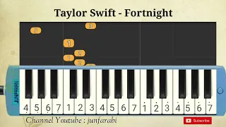 Taylor Swift | Fortnight | pianika melodika tutorial