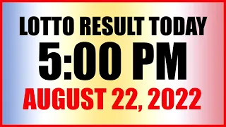 Lotto Result Today 5pm August 22 2022 Swertres Ez2 Pcso