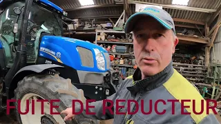 fuite réducteur sur tracteur(agriculture)