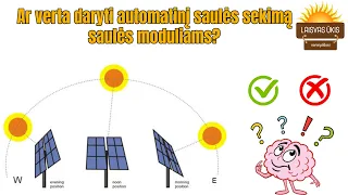 Ar verta daryti automatinį saulės sekimą saulės moduliams?