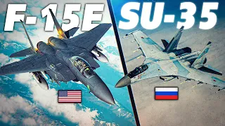 Su-35 Flanker-E Vs F-15E Strike Eagle | Hypersonic Missiles | Digital Combat Simulator | DCS |