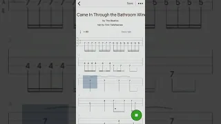 The Beatles - She Came In Through The Bathroom Window (bass tabs)