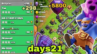 +298 trophy!super bowler smash attack th15|legend league attack sep season days14|clash of clans