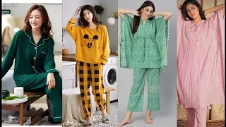 women 🌉 night 🥻 dress/t shirt and pajama/short wear night dress for girls/fashion ideas