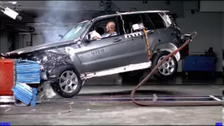 Mercedes-Benz GLK at a crash test