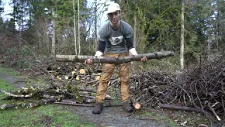 Make raised beds out of winter storm damage ~using fallen branches~