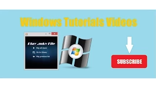 How To Play .mkv file on Windows Media Player -by Windows Tutorials Videos.