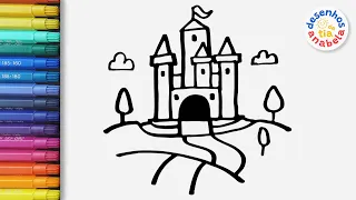 Princess Castle 🏰 Drawing for Children