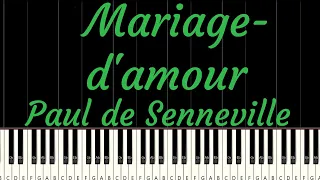 Mariage d'amour-  Paul de Senneville/ Richard Clayderman (piano Tutorial)