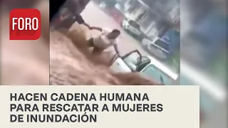 Rescatan a mujeres de auto atrapado por inundación en Sonora - En Una Hora