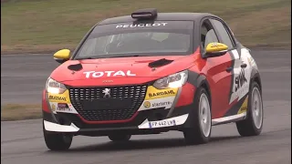 Peugeot 208 Rally4 Testing at Castelletto Circuit! 3-Cylinder Sound in Action
