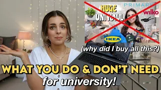 What you DO and DON'T need to Buy for University! | reacting to my (very extra) first year uni haul