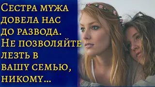 Сестра мужа довела нас до развода. Не позволяйте лезть в вашу семью, никому…