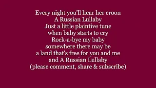 A RUSSIAN LULLABY by IRVING BERLIN Lyrics Words text trending sing along song music Ella cover