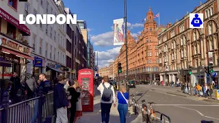 London Spring Walk 🇬🇧 SOUTH KENSINGTON, London Oratory to Harrods | Central London Walking Tour |HDR