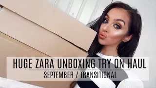 HUGE ZARA UNBOXING TRY ON HAUL || SEPTEMBER / TRANSITIONAL