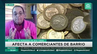 Escasez de monedas 10 y 100 pesos: Banco Central hace llamado a utilizarlas