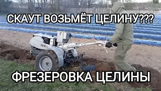 ДИЗЕЛЬНЫЙ МОТОБЛОК ВОЗЬМЁТ ЦЕЛИНУ???ВСПАШКА ЦЕЛИНЫ ДИЗЕЛЬНЫМ МОТОБЛОКОМ