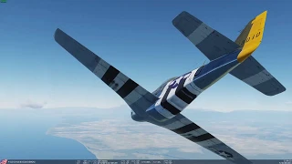 DCS World P-51D Mustang. Training 08 : Aerial Gunnery   Gyro Sight Solo Practice