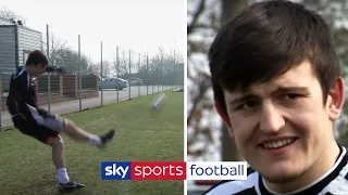 A 20 year old Harry Maguire aces the Two-Footed Corner Challenge ⚽✨