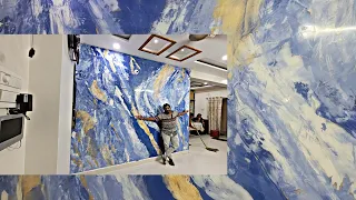 marble Effect||How to do marble effect paint Stucco interior?