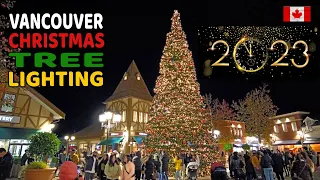 🇨🇦  🎅🎄 Christmas Tree Lighting 2023!!! Vancouver BC, Canada. Travel Canada. November 16 2023.