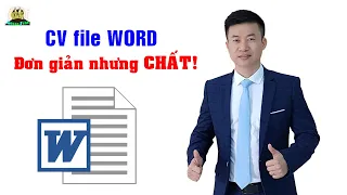 CV File WORD - đơn giản nhưng CHẤT! Cv tìm việc l Duy Đông HR Recruitment