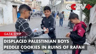 Displaced Palestinian Boys Peddle Cookies in Ruins of Rafah