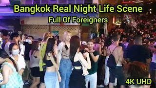 🇹🇭 4K Night Walk Bangkok | Nightlife Khaosan Road Thailand 2022