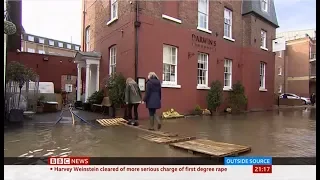 Weather Events - Fighting the floods Shrewsbury + forecast (UK) - BBC News - 24th February 2020