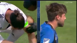 ibrahimovic red card.Zlatan red vs Montreal. Slaps defender.Must see!