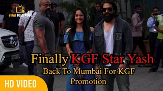 KGF Star Yash Mumbai Entry For Movie  Promotion.