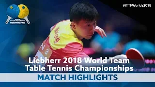 2018 World Team Championships Highlights | Ma Long vs Choe II (Group)