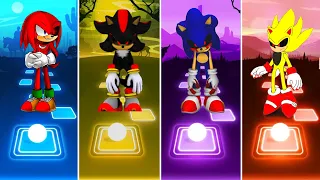 Knuckles Exe 🆚 Shadow Exe 🆚 Sonic Exe 🆚 Super Sonic Exe  || Tiles Hop Gameplay 🎯🎶