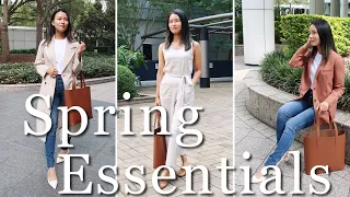 5 Spring wardrobe essentials | Spring outfit ideas ft Everlane | Isabelle's Style