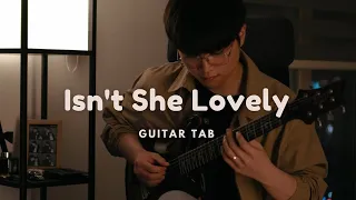 Isn't She Lovely - Min Kang | R&B Guitar Solo | Tab