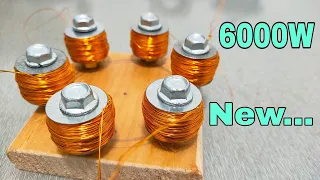 how to turn copper wire into a 6000w generator new experiment 2021....