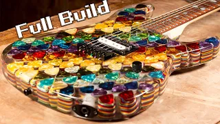 Electric GUITAR made of GUITAR PICKS and Epoxy Resin