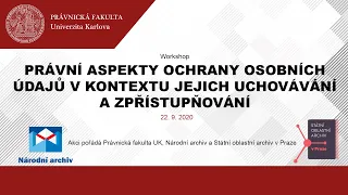 Právní aspekty ochrany osobních údajů v kontextu jejich uchovávání a zpřístupňování