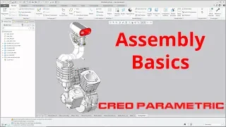 Creo Parametric - Assembly Basics (Part 1) - How to Create an Assembly