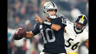 Jimmy Garoppolo - Every Completed Pass - Las Vegas Raiders vs Pittsburgh Steelers - NFL Week 3 2023